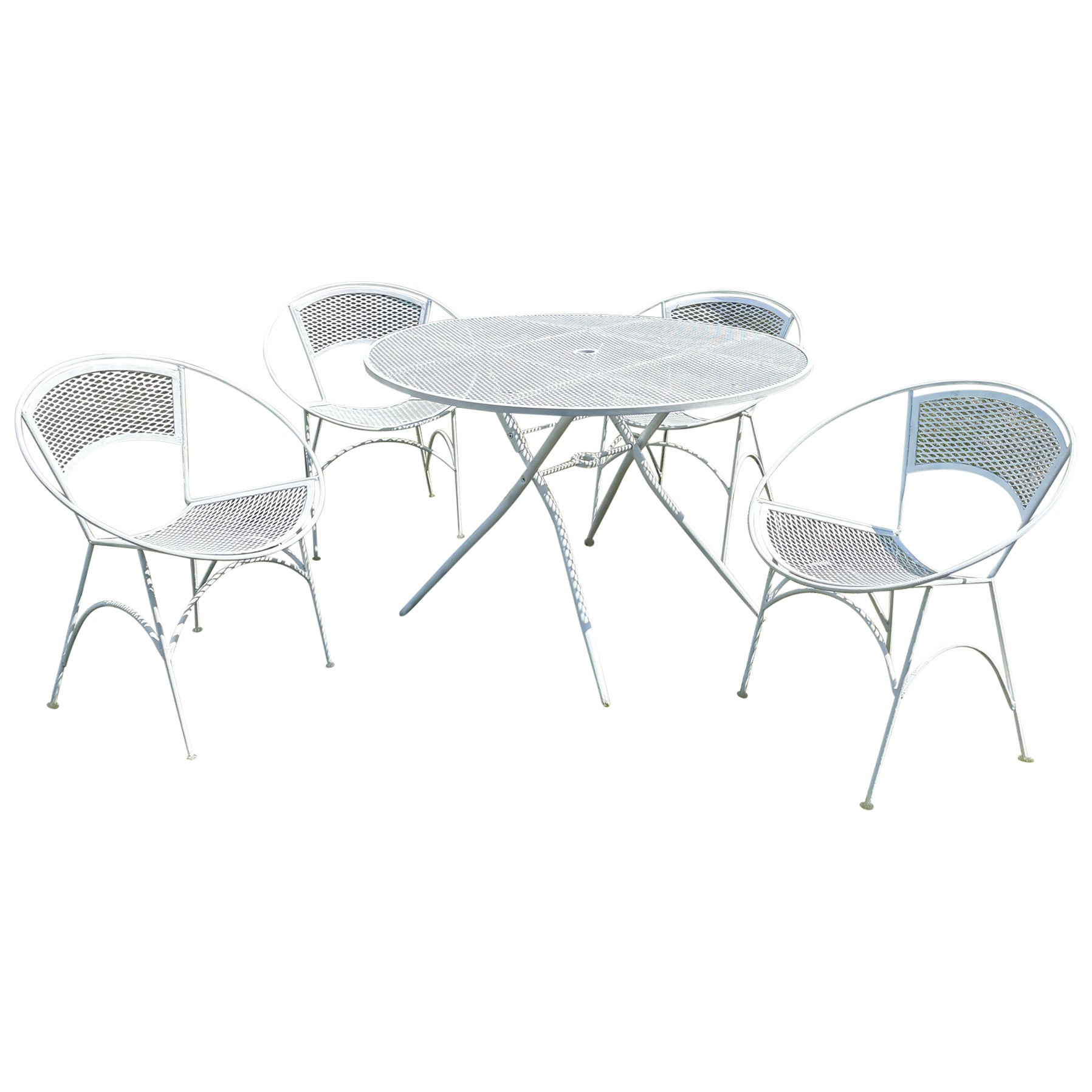 Mid Century 5 Piece Outdoor Dining Set im Stil von Salterini
