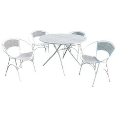 Mid Century 5 Piece Outdoor Dining Set im Stil von Salterini