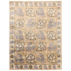 Tappeti India Tabriz - Lana Blu Marrone Avorio - 93845