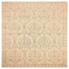 India Modern Area Rugs - Wool Ivory Design - 94066