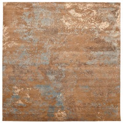 India Modern Area Rugs - Wool Brown Shades of Gray / silver - 94070