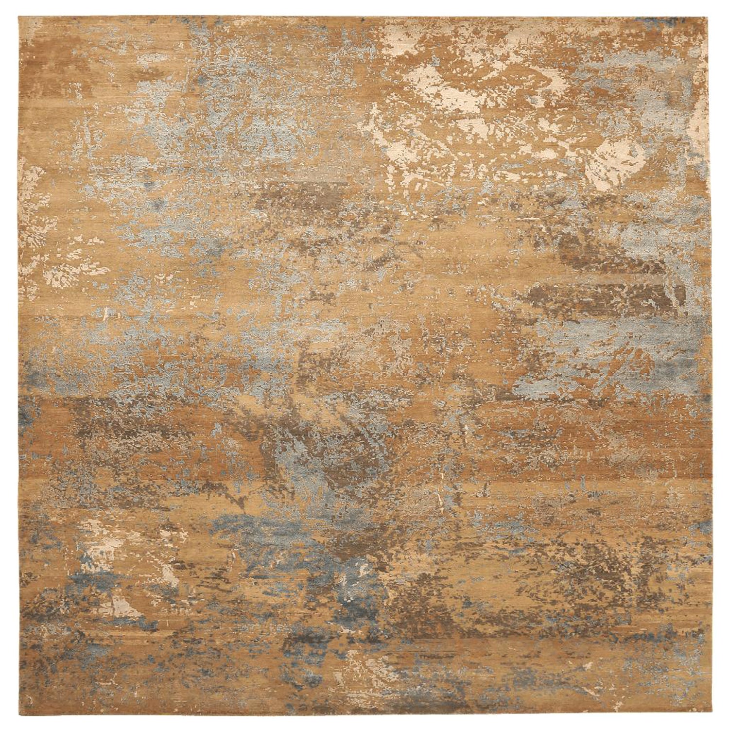 Tappeti India moderni - Lana marrone sfumature di grigio / argento - 94072