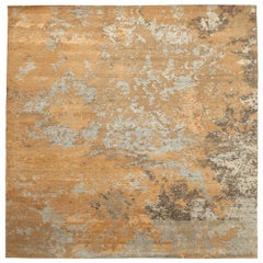 India Modern Area Rugs - Wolle und Seide Braun Grau/Silber - 94085