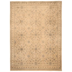 India Oushak Area Rugs - Wool Brown Ivory Design - 94171