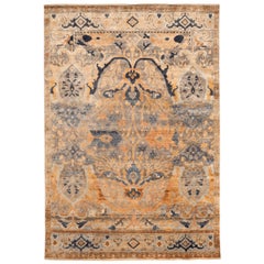Indien Bijar Bereich Teppiche - Wolle Elfenbein Gelb Design - 94176