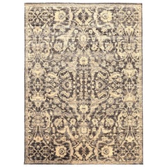 Indien Tabriz Bereich Teppiche - Wolle Brown Elfenbein Design - 94179