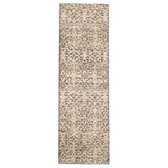 Tappeto Runner India Modern - Lana Marrone Avorio Design - 94211