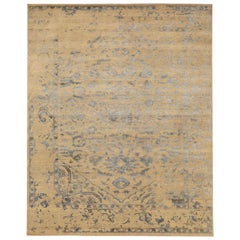India Modern Area Rugs - Wolle & Seide Brown Gray/silver Taupe - 93824