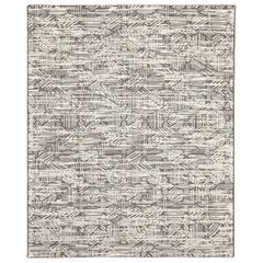 Indien Kilim Teppiche - Wolle Braun Elfenbein Design - 93840