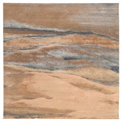 India Modern Area Rugs - Wolle und Seide Braun Grau/Silber - 93857