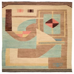 Tappeti Kilim Afghanistan - Lana Blu Verde Avorio Rosa - 93891
