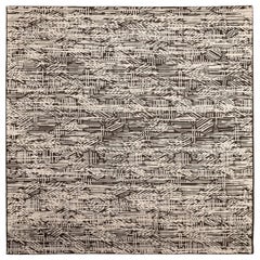 Indien Modern Area Rugs - Wolle Braun Elfenbein Design - 94032