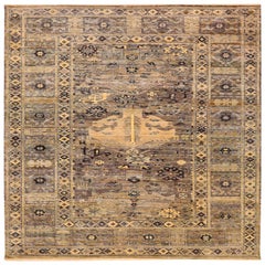 Indien Modern Area Rugs - Wolle Braun Gelb Design - 94033