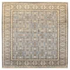 Tappeti India Khotan - Disegno in lana blu avorio - 94117