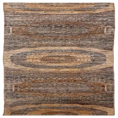 Tappeto Runner India Modern - Lana Marrone Avorio Design - 94046