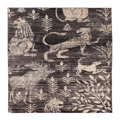 Indien Modern Area Rugs - Wolle Braun Elfenbein Design - 94138