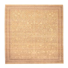 Indien Khotan Bereich Teppiche - Wolle Braun Elfenbein Gelb Design - 94141