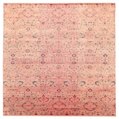Alfombras Ikat India - Lana Diseño Marfil Rosa - 94144