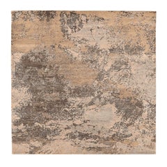 India Modern Area Rugs - Wool Brown Ivory Design - 94251