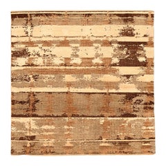 Tappeto India Modern Small - Lana Marrone Avorio Design - 94249