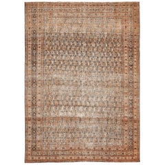 Tapis de sol Persan Mahal - Laine Brown Ivory Pink Design - 94559