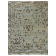 Afghanistan Sultanabad Area Rugs - Wool Brown Light Blue - 95551