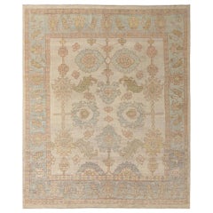 Tappeti Afghanistan Oushak - Design in lana e avorio - 95749