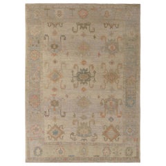 Tappeti Afghanistan Oushak - Design in lana e avorio - 95764