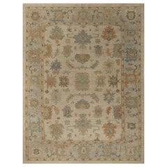 Tappeto Afghanistan Oushak Over Size - Disegno in lana e avorio - 95936