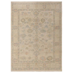 Tappeti Afghanistan Oushak - Design in lana e avorio - 95765