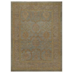 Tappeti Afghanistan Oushak - Lana Disegno Blu Giallo - 95970