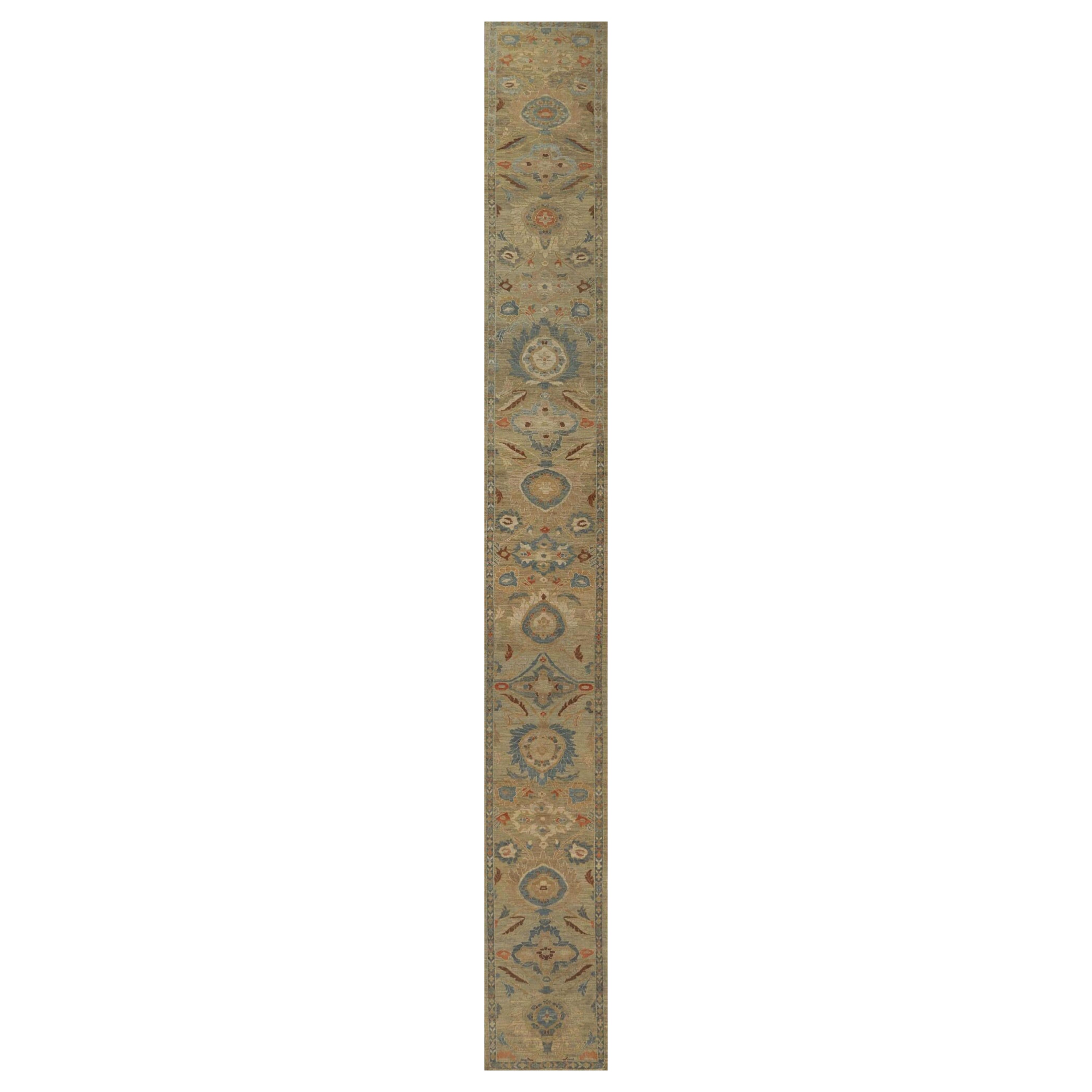 Afghanistan Sultanabad Läufer Teppich - Wolle Elfenbein Design - 95974