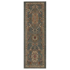 Sultanabad-Läufer aus Afghanistan in Sultanabad in Grau - Wolle mit grauem Design - 96016