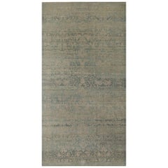 Afghanistan Sultanabad Over Size-Teppich aus Wolle in Blau, Grau und Elfenbein - 95932