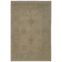Afghanistan Oushak Area Rugs - Wool Ivory Design - 96054