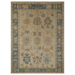 Tappeti Afghanistan Oushak - Design in lana e avorio - 96075