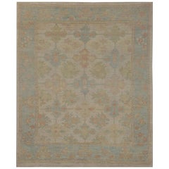 Oushak-Teppiche aus Afghanistan - Wolle in elfenbeinfarbenem Design - 95997