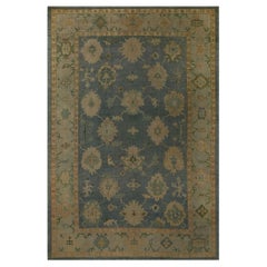 Tapis Afghanistan Oushak, motif gris et jaune en laine - 96134