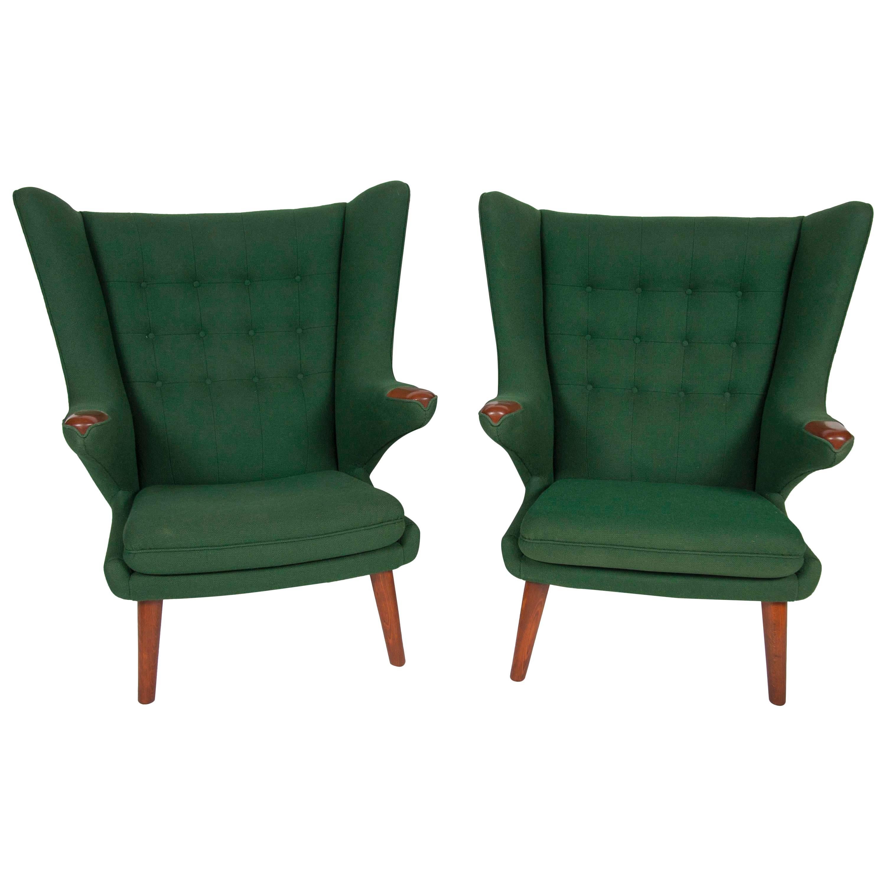 Pair of Hans Wegner Papa Bear Chairs