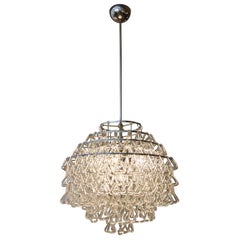 Italian Glass Chandelier from 1970's