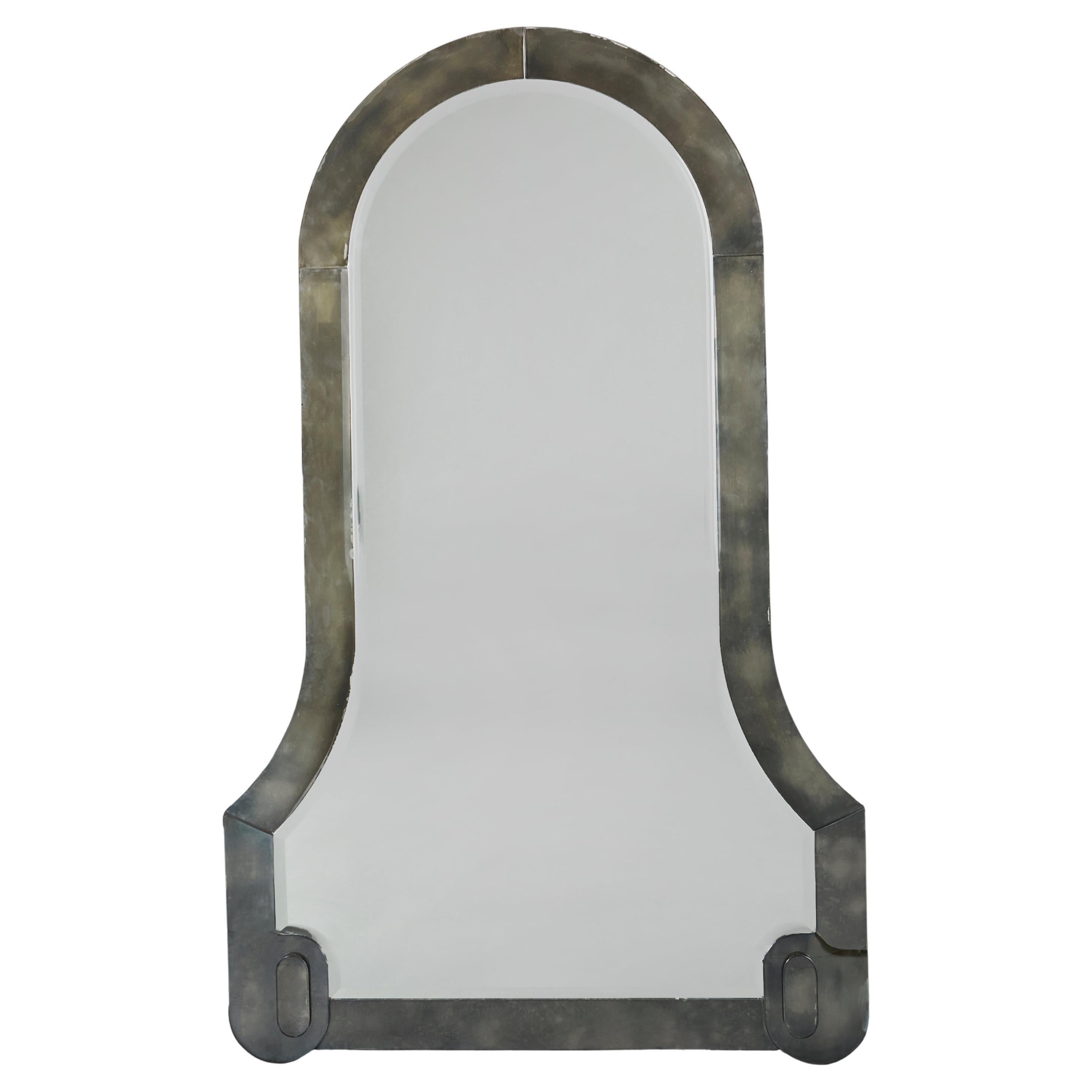 An Unusual 20th Century Italian Art Deco Glass Border Mirror