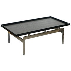 CASA PADRINO ART DECO Style SCHWARZES TOP UND STAiNLESS STEEL COFFEE TABLE