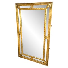 Antique Rectangular 19th Century Gilt Overmantle Mirror