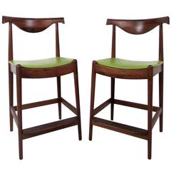 Pair Mid-Century Modern Counter Stools