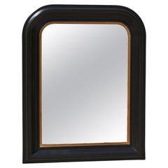 Antique miroir Louis Philippe ébénisé et doré