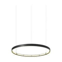 Lampada a sospensione Eden Deco Ring 100 in alluminio anodizzato nero di JSPR