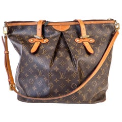 Vintage Louis Vuitton Palermo GM Tote Monogram Tela Pelle Vachetta 2008