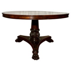 Antigua mesa basculante inglesa William IV Rosewood, circa 1840.