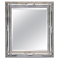 Antique Mirror RECTANGULAIRE EN ARGENT CARVELÉ