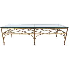 Mid-Century Maison Baguès Style Faux Bamboo Cocktail Table 10